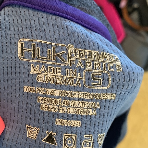 HUK Performance Fishing Blue Long Sleeve Shirt - Picture 8 of 11